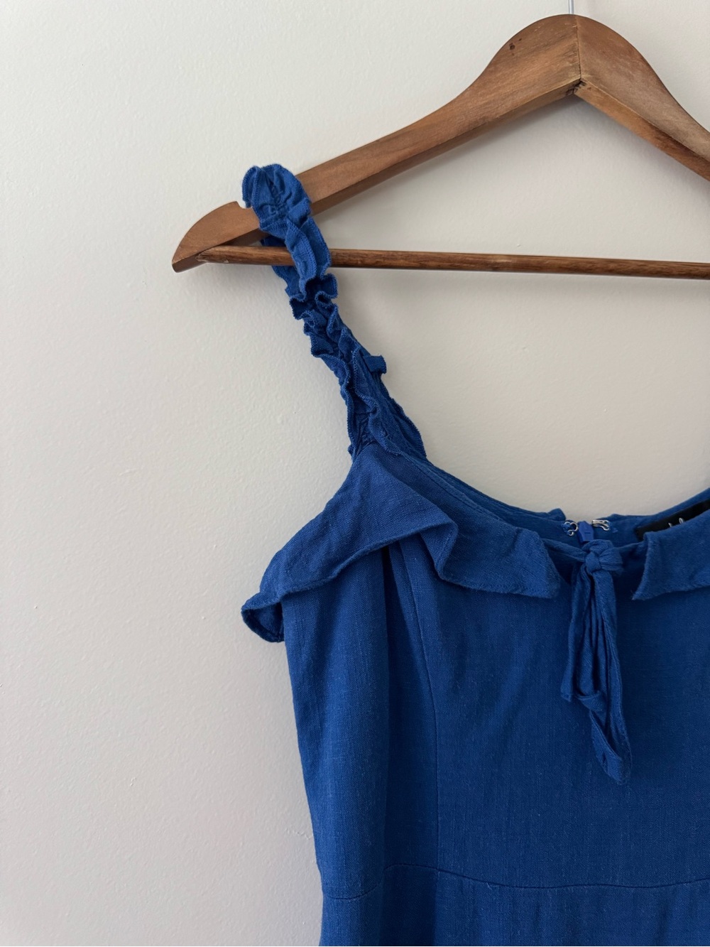 LULUS Days Like This Royal Blue Sleeveless Ruffled Mini Dress S - Picture 4 of 13